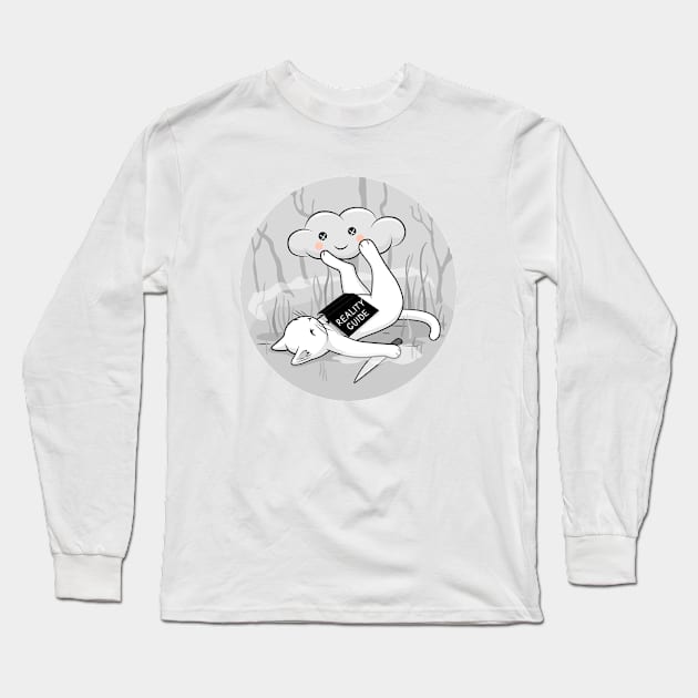 The White Cat's reality guide Long Sleeve T-Shirt by runcatrun